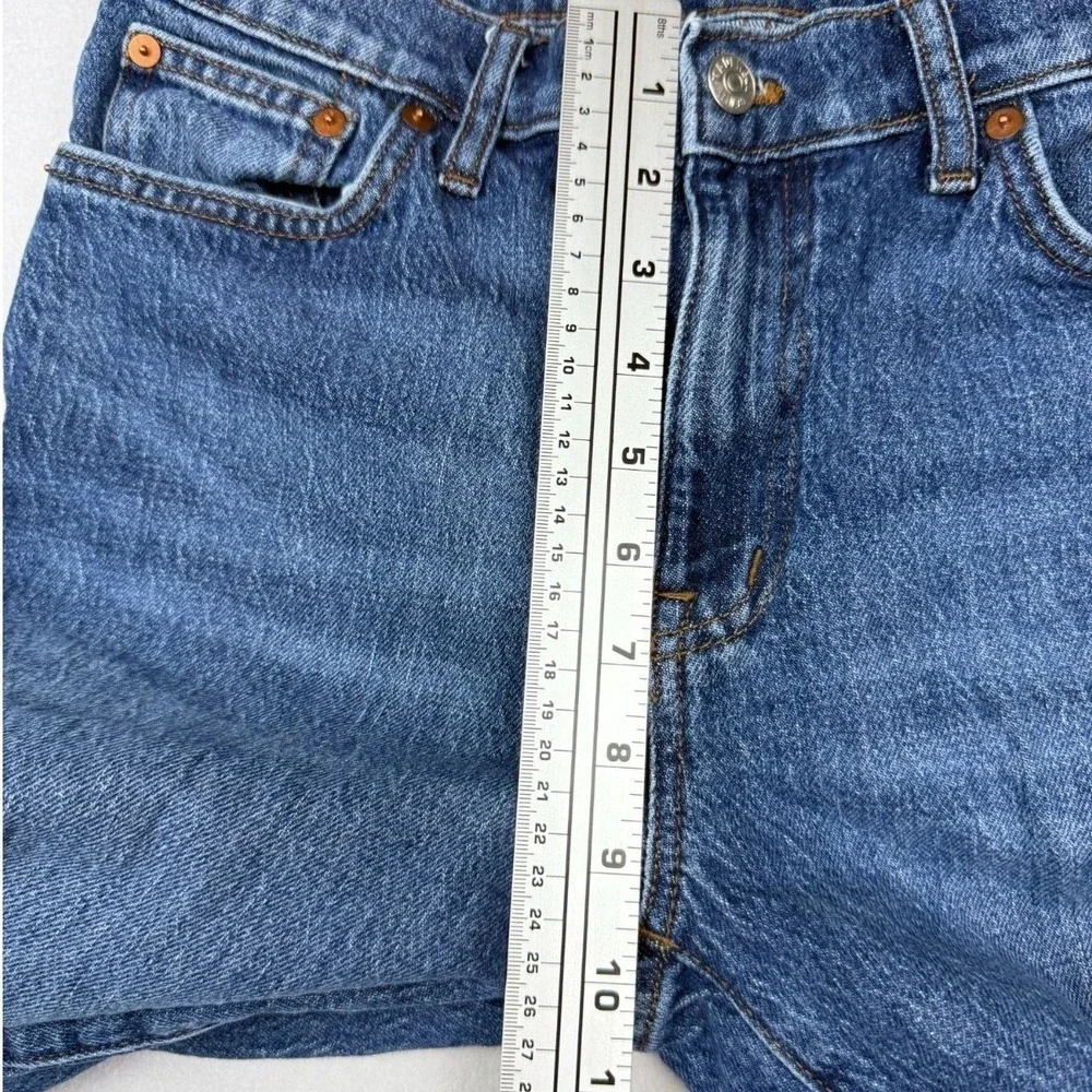 Madewell The Slim Boyjean Size 27 Womens Stone Wash Raw Hem Heavyweight‎ Denim